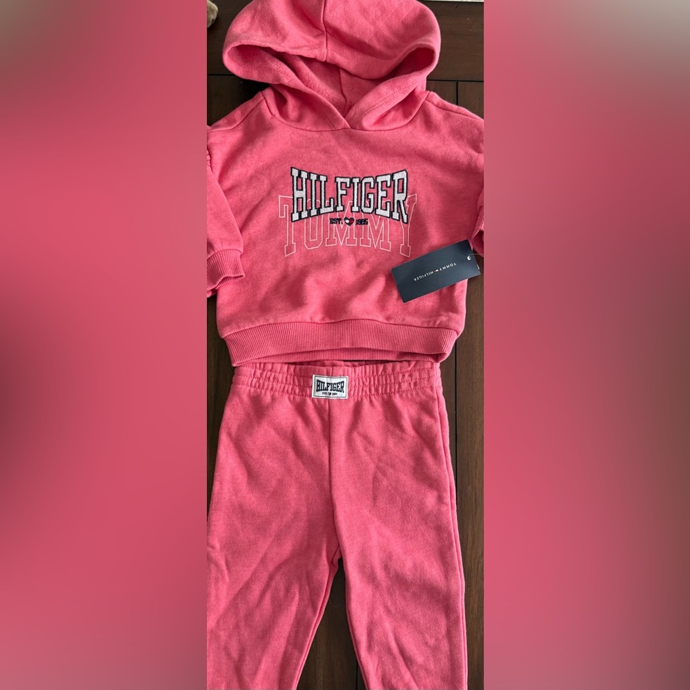 Tommy Hilfiger Kids Coral Sweatsuit Set 12M